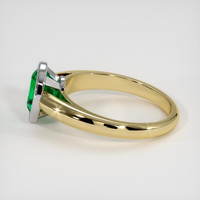 1.16 Ct. Emerald Ring, 18K White & Yellow 4