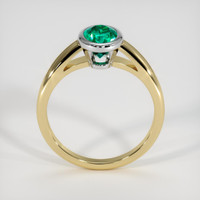 1.05 Ct. Emerald Ring, 18K White & Yellow 3