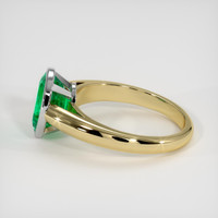 2.01 Ct. Emerald Ring, 18K White & Yellow 4