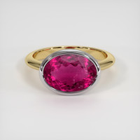 3.99 Ct. Gemstone Ring, 18K White & Yellow 1