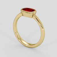 0.75 Ct. Ruby Ring, 10K Yellow Gold 2