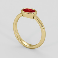 0.99 Ct. Ruby Ring, 10K Yellow Gold 2