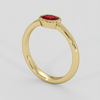 0.70 Ct. Ruby Ring, 10K Yellow Gold 2