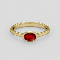 0.81 Ct. Ruby Ring, 10K Yellow Gold 1