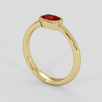 0.81 Ct. Ruby Ring, 10K Yellow Gold 2