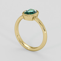 1.52 Ct. Bluish Green Sapphire Ring, 10K Yellow Gold 2