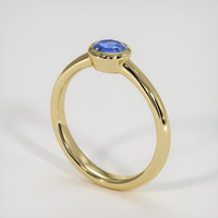 0.51 Ct. Blue Sapphire Ring, 10K Yellow Gold 2