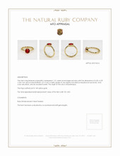 Men's Ruby Ring 1.31 Ct., 14K Yellow Gold Appraisal