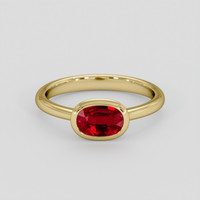 0.75 Ct. Ruby Ring, 14K Yellow Gold 1