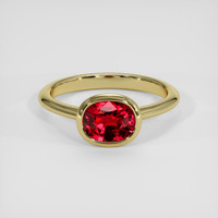 1.51 Ct. Ruby Ring, 14K Yellow Gold 1