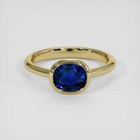 1.61 Ct. Blue Sapphire Ring, 14K Yellow Gold 1