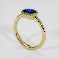 1.61 Ct. Blue Sapphire Ring, 14K Yellow Gold 2