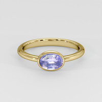 0.98 Ct. Purple Sapphire Ring, 14K Yellow Gold 1