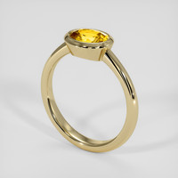 1.68 Ct. Orangish Yellow Sapphire Ring, 14K Yellow Gold 2