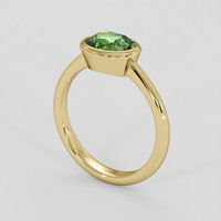 1.65 Ct. Yellowish Green Sapphire Ring, 14K Yellow Gold 2