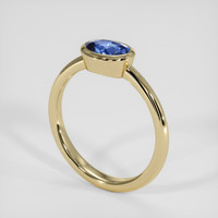 1.08 Ct. Blue Sapphire Ring, 14K Yellow Gold 2