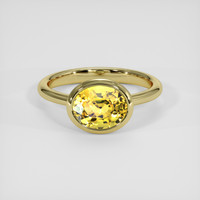 2.50 Ct. Yellow Sapphire Ring, 14K Yellow Gold 1
