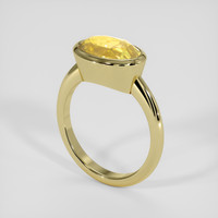 6.92 Ct. Yellow Sapphire Ring, 14K Yellow Gold 2