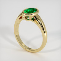 1.16 Ct. Emerald Ring, 18K Yellow Gold 2