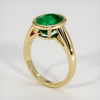 2.95 Ct. Emerald Ring, 18K Yellow Gold 2