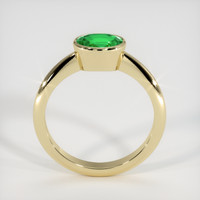 0.94 Ct. Emerald Ring, 18K Yellow Gold 3