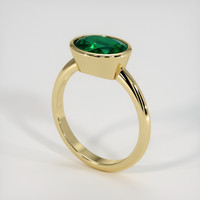 3.51 Ct. Emerald Ring, 18K Yellow Gold 2