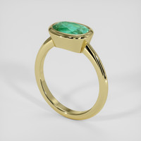 1.76 Ct. Emerald Ring, 18K Yellow Gold 2