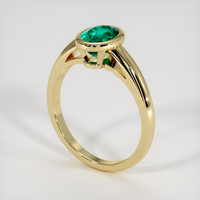 1.05 Ct. Emerald Ring, 18K Yellow Gold 2