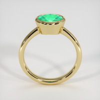 0.85 Ct. Emerald Ring, 18K Yellow Gold 3