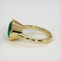 5.30 Ct. Emerald Ring, 18K Yellow Gold 4