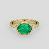2.02 Ct. Emerald Ring, 18K Yellow Gold 1