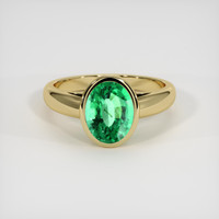 2.01 Ct. Emerald Ring, 18K Yellow Gold 1