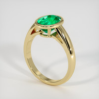 2.01 Ct. Emerald Ring, 18K Yellow Gold 2