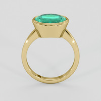 4.24 Ct. Emerald Ring, 18K Yellow Gold 3