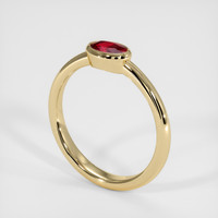 0.50 Ct. Ruby Ring, 18K Yellow Gold 2