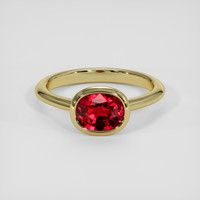 1.51 Ct. Ruby Ring, 18K Yellow Gold 1