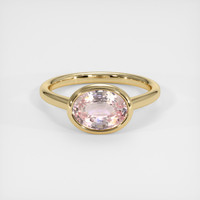 3.21 Ct. Pink Sapphire Ring, 18K Yellow Gold 1