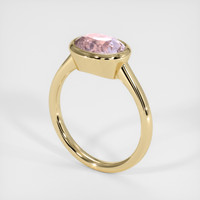 3.21 Ct. Pink Sapphire Ring, 18K Yellow Gold 2