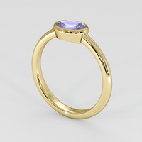 0.98 Ct. Purple Sapphire Ring, 18K Yellow Gold 2