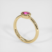 0.37 Ct. Sapphire Ring, 18K Yellow Gold 2