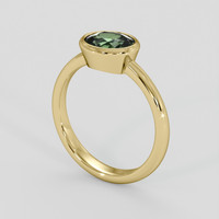 2.01 Ct. Green Sapphire Ring, 18K Yellow Gold 2