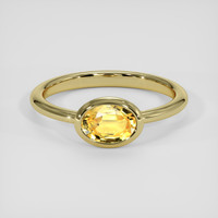 1.15 Ct. Yellow Sapphire Ring, 18K Yellow Gold 1