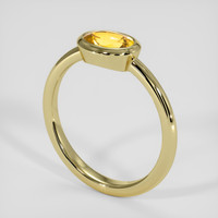 1.15 Ct. Yellow Sapphire Ring, 18K Yellow Gold 2