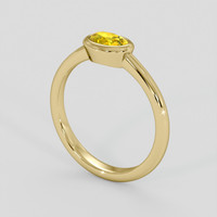0.62 Ct. Yellow Sapphire Ring, 18K Yellow Gold 2