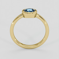 0.99 Ct. Greenish Blue Sapphire Ring, 18K Yellow Gold 3