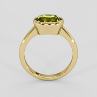2.43 Ct. Yellowish Green Sapphire Ring, 18K Yellow Gold 3