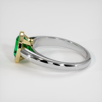 1.16 Ct. Emerald Ring, 18K Yellow & White 4