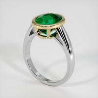 2.95 Ct. Emerald Ring, 18K Yellow & White 2