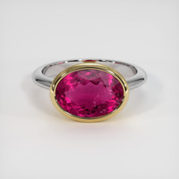 3.99 Ct. Gemstone Ring, 18K Yellow & White 1