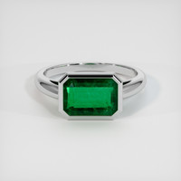 2.65 Ct. Emerald Ring, Platinum 950 1